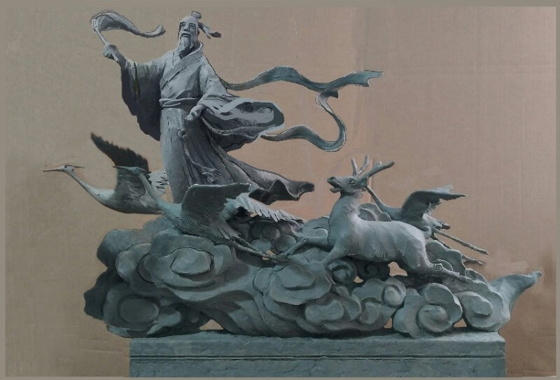 鍛銅人物及動物雕塑大仙云游設(shè)計圖
